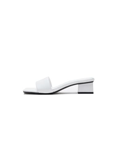 ULE Square-Toe Heeled Sandals_White - EENK - Modalova