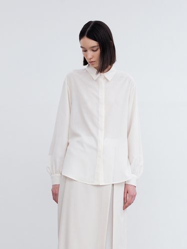 Puff Sleeves Linen Blend Shirt - RE RHEE - Modalova