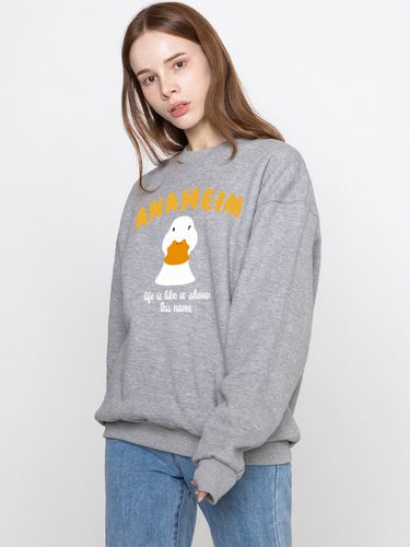 Face Smile Sweatshirt _ Grey - GRAVER - Modalova