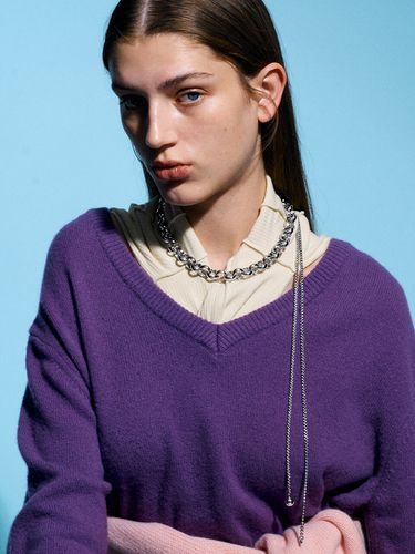 Chunky Chain With Drops Necklace - MONDAY EDITION - Modalova