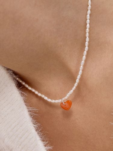 Cute Plump Heart Pearl Necklace - TATIANA - Modalova