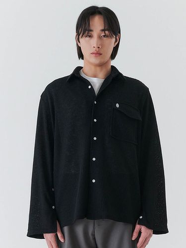 Button Sleeve Knit Shirts _ Black - Trip LE Sens - Modalova