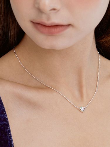 Petit Cubic Plump Heart Necklace - TATIANA - Modalova