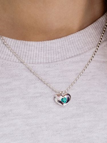 Heart Cubic chips Heart Necklace - TATIANA - Modalova