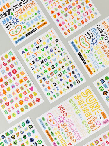 Little Things Cutting Color Typo Removable Sticker - Livework - Modalova