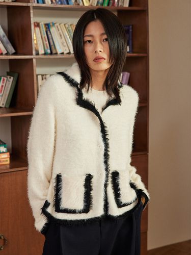 Fluffy Line Knit Jacket - whatever we want - Modalova