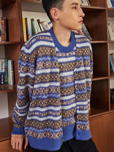 Fair Isle Cardigan (Blue) - whatever we want - Modalova