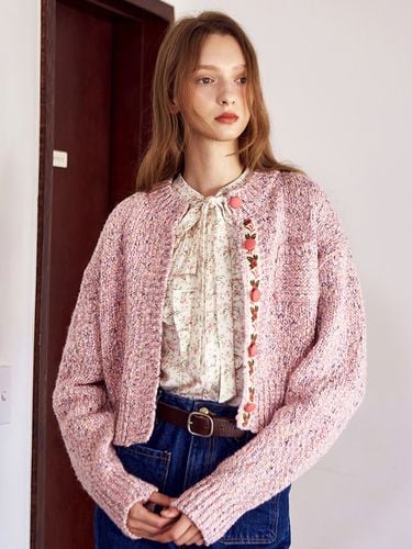 Jacquard Lace Candy Cardigan (Pink) - VITALSIGN - Modalova