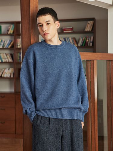 Oversized Pullover Knit (Denim) - whatever we want - Modalova