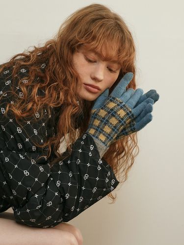 Tatan Check Touch Gloves_3 colors - Marchen - Modalova