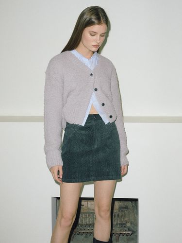 Corduroy Mini Skirt (Blue Green) - ETMON - Modalova