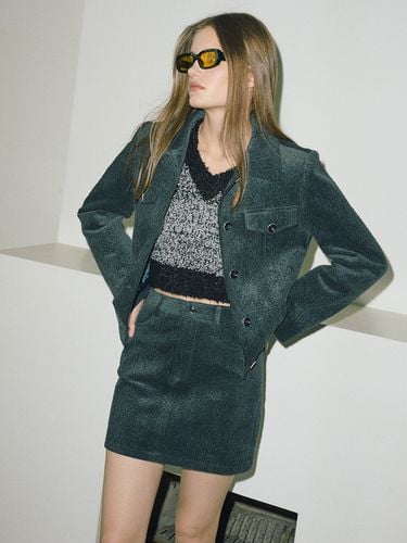 Corduroy Jacket (Blue Green) - ETMON - Modalova