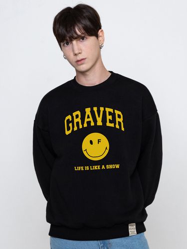 Arched Logo Life Dot Smile Sweatshirt _ 4 colors - GRAVER - Modalova