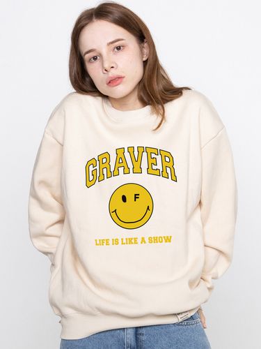 Arched Logo Life Dot Smile Sweatshirt _ - GRAVER - Modalova