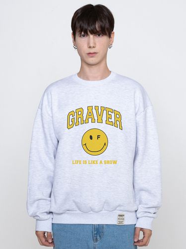 Arched Logo Life Dot Smile Sweatshirt - GRAVER - Modalova