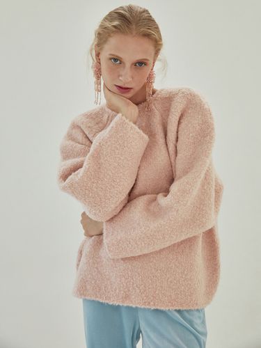 Furry Wool Knit_Peach - overdueflair - Modalova