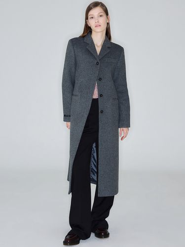 Line Wool Single Coat - Grey - HAE BY HAEKIM - Modalova