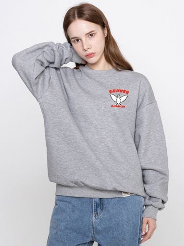 Small White Wing Smile Sweatshirt _ - GRAVER - Modalova