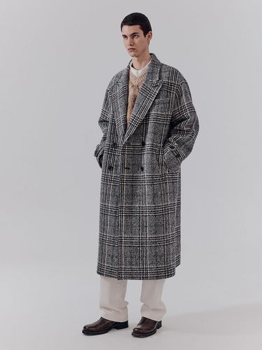 Granpa Checked Wool Coat - Dunst for MEN - Modalova