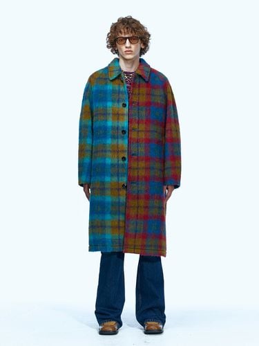 Unisex Harry Check Balmacaan Shaggy Wool Coat - ADSB ANDERSSON BELL for MEN - Modalova