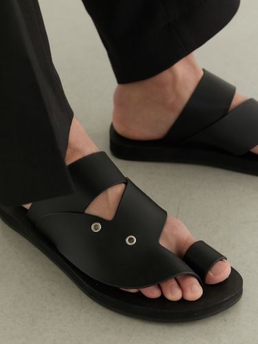 Round Toe Leather Strap Sandals _ - Trip LE Sens - Modalova