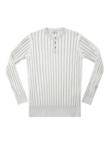 Reverse Combination Henley-neck Knit_ - SORTIE - Modalova