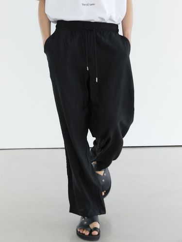 Unisex Summer Pleated Pants _ Black - Trip LE Sens - Modalova