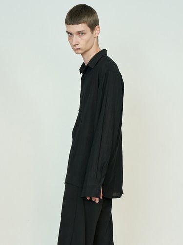 Summer Pleated Over Shirt _ Black - Trip LE Sens - Modalova