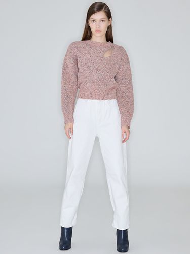 Cut Out Crop Knit Top - Pink - HAE BY HAEKIM - Modalova