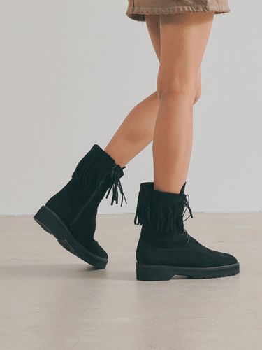 Boheme Fringe Ankle Boots_Black - TWVP - Modalova