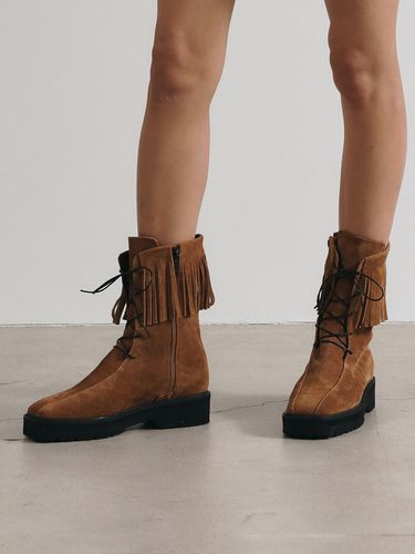 Boheme Fringe Ankle Boots_Caramel - TWVP - Modalova