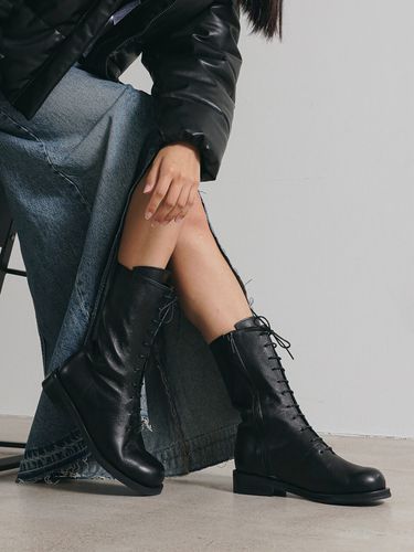 Moon Lace-up Ankle Boots_Black - TWVP - Modalova