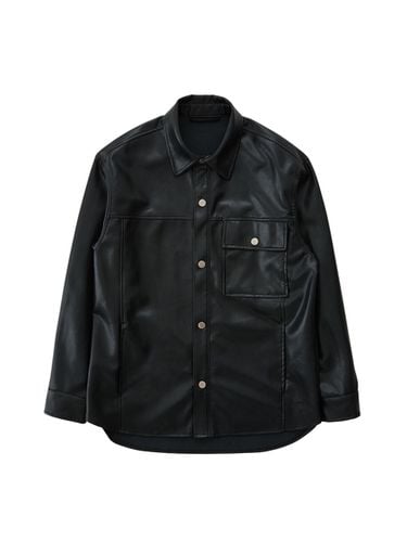 Overfit Vegan Leather Shirt Jacket - STCO - Modalova