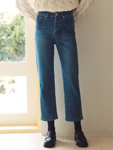 High-rise Straight Warm Jeans - M.Blue - FRRW - Modalova