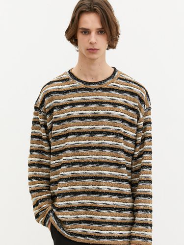 Boucle Stripe Over Knit _ Brown - Trip LE Sens - Modalova