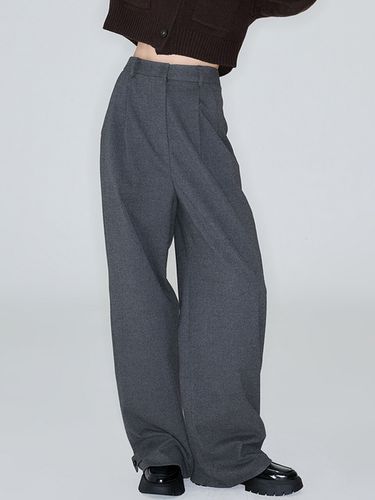 Button Wide Pants - Grey - HAE BY HAEKIM - Modalova