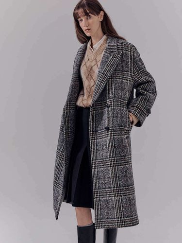 Unisex Granda Checeked Wool Coat_Check - Dunst for WOMEN - Modalova