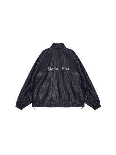 Matin Kim Logo Coating Jumper_Navy - Matin Kim - Modalova