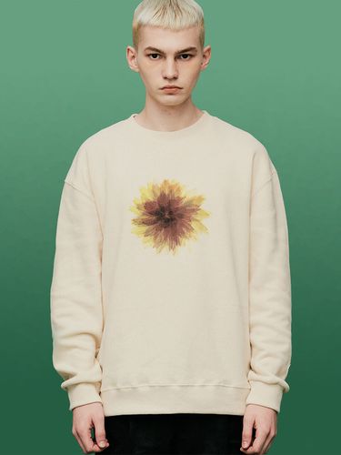 Artwork Flower Sweatshirt [Beige] - FFEFF STUDIO - Modalova