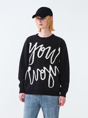 Overfit Big Lettering Sweater Black - STCO - Modalova