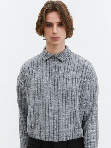 Cutting Turtleneck Knit _ Grey - Trip LE Sens - Modalova