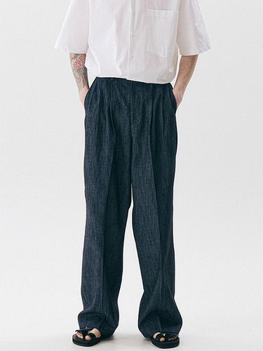 Linen Two Tuck Wide Slacks Pants _ - Trip LE Sens - Modalova