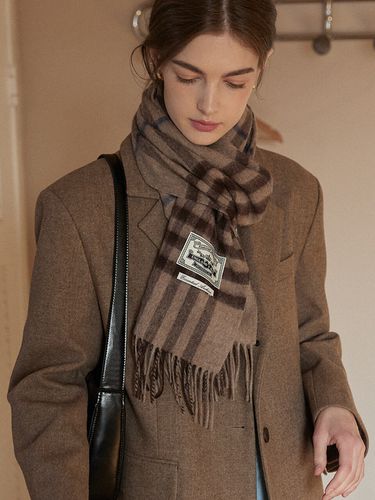 Daily Check Wool Muffler - NONLOCAL - Modalova