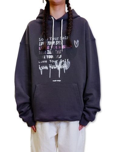 Love Yourself Hoodie Charcoal - NOUGHT - Modalova