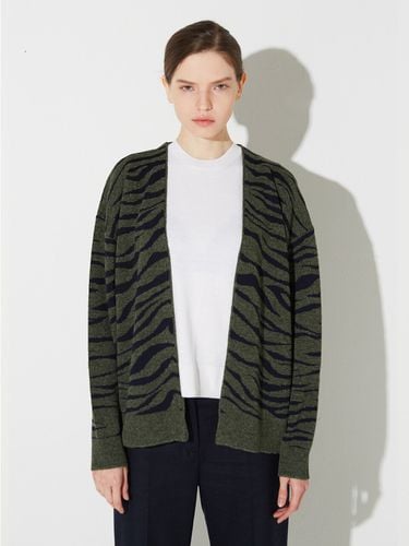 Tiger Pattern Cardigan (D Olive) - whatever we want - Modalova