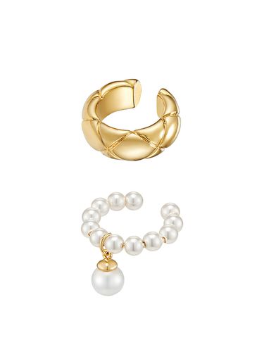 Volume Point Pearl Ear Cuff Set - TATIANA - Modalova