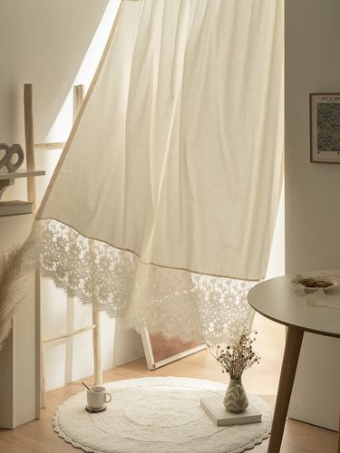 Laced Flower Cover Curtain - DECOVIEW - Modalova