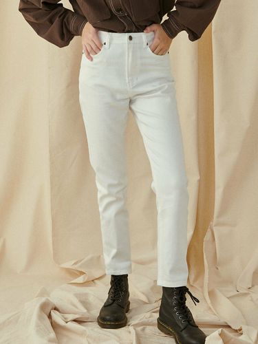 Ripin 7462 Slim Fit Crop Denim Pants_Off White - MAGOODGAN - Modalova