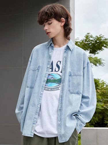 Minimal Overfit Washed Denim Shirt [2colors] - MINIMAL PROJECT - Modalova