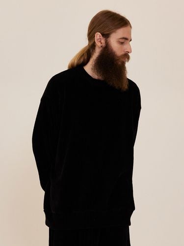 Corduroy Crew Neck Sweatshirt_Black - CARGOBROS - Modalova